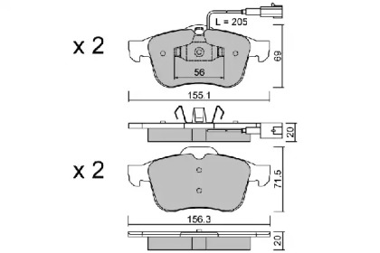 Комплект тормозных колодок AISIN BPFI-1033